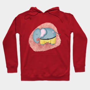 Cute Elephant Art Hoodie